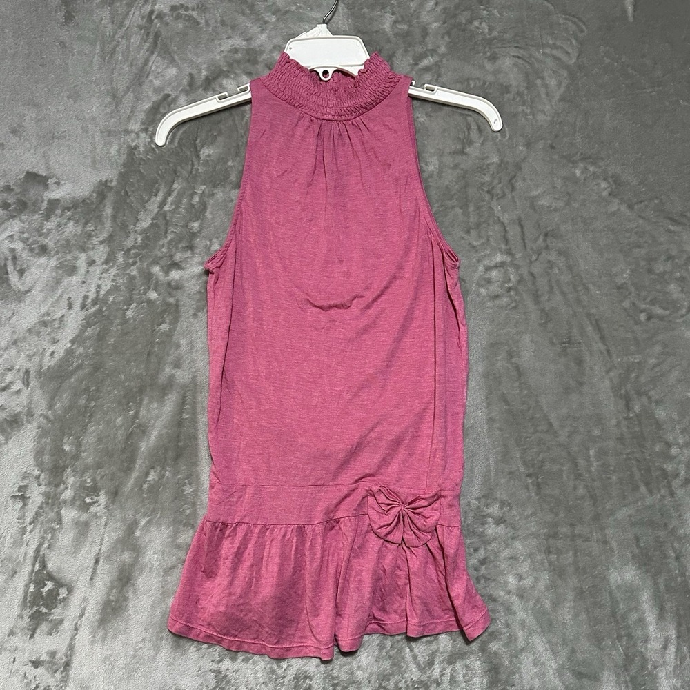 Y2k NWT Victorias Secret Coquette Mock Neck Cut Out Top Womens S Pink Bow RARE